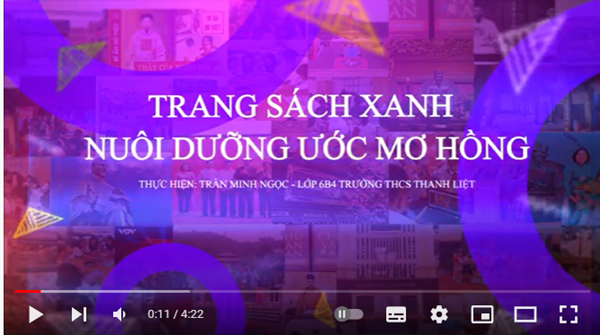  TRANG SÁCH XANH NUÔI DƯỠNG ƯỚC MƠ HỒNG của trường THCS Thanh Liệt